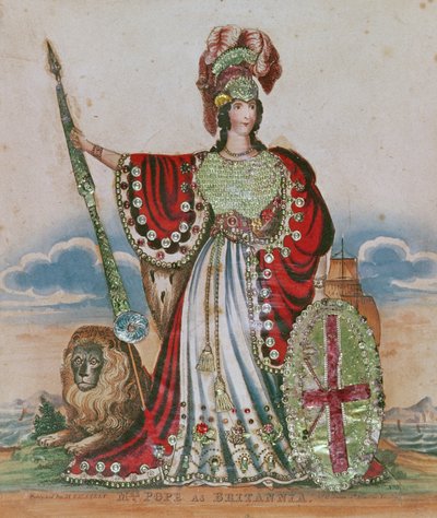 Mrs. Pope as Britannia by English School